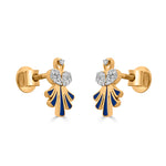 Load image into Gallery viewer, Blue Winged Diamond Earrings