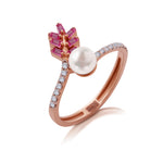 Load image into Gallery viewer, Pearl Petal Ring