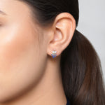 Load image into Gallery viewer, Blue Winged Diamond Earrings
