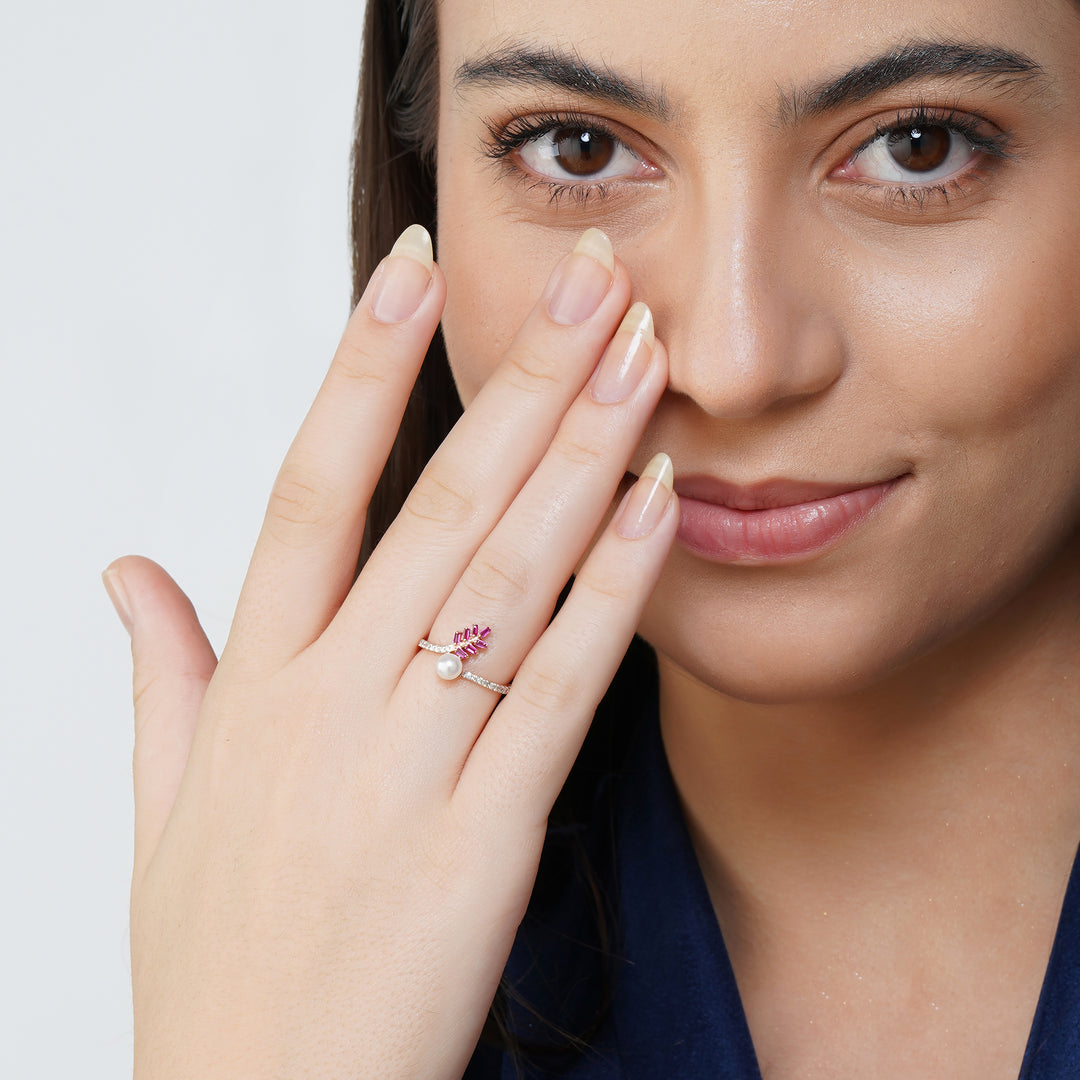 Pearl Petal Ring